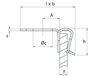 schéma Adaptateur support tube perpendiculaire