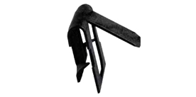 Photo of U-shaped panel clip, single tongue claw