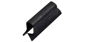 U-shaped spring clip fasteners for sheet metal edges, double claw