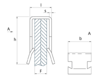 U-shaped clip for panel edges, double claw