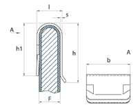 diagram U-shaped panel edge clip, single clamp