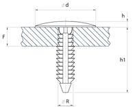 schéma Bouton sapin à pressionner