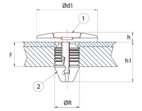 schéma Plasti rivet démontable