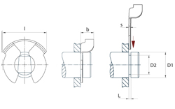 schéma arrêt d'axe dans une gorge A Raymond