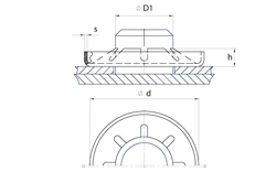 Reinforced axle stop washer diagram