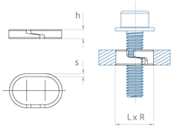 schéma Bague anti fluage pour trou oblong A Raymond