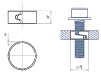 schéma Bague anti fluage pour trou rond A Raymond
