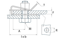 schéma Ecrou bord de tôle A Raymond