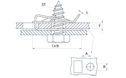 Sheet metal edge clamp nut sketch A Raymond