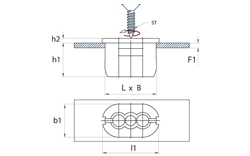 schéma Ecrou plastique pour trou oblong A Raymond