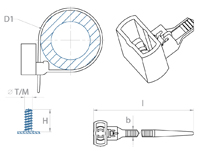 schéma lanières sur goujons filetés Raymond