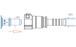 A Raymond quick connectors for fluids diagram