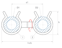 schéma support tube pivotant Raymond