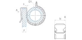 Support tube, simple panel edges with raised edges
